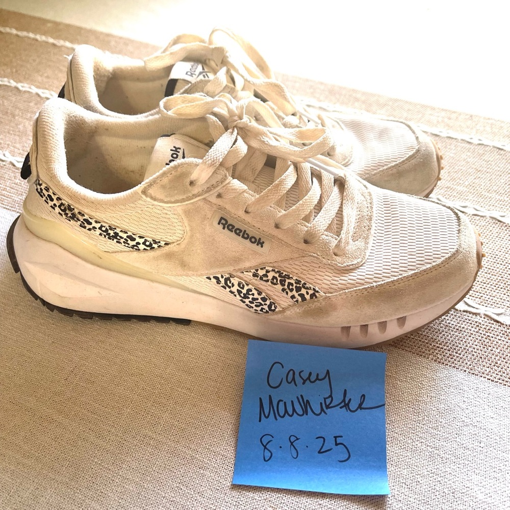 Reebok Women's Cream and Black Sneakers